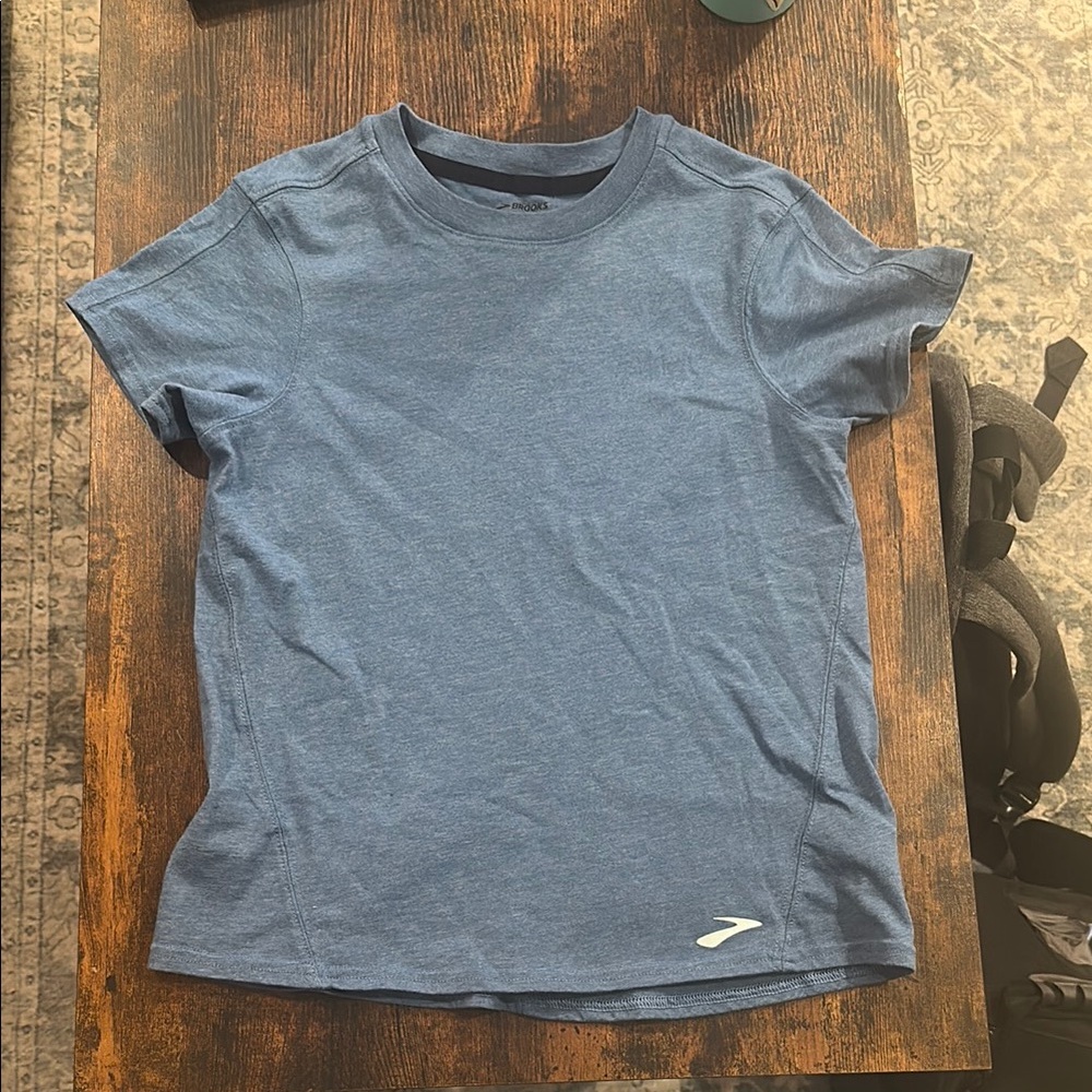 Brooks Blue Short Sleeve Tee